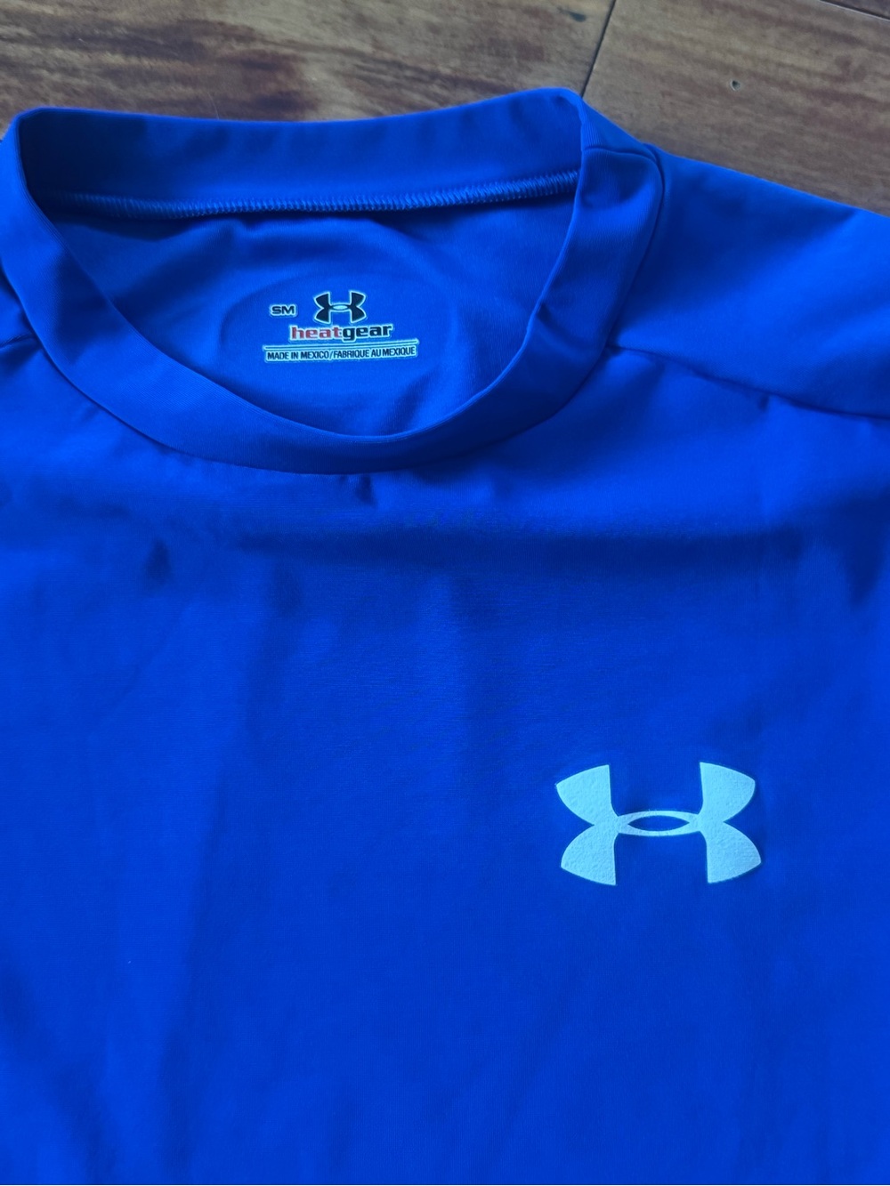 Under Armour Heat Gear Men’s small Long Sleeve Performance Shirt - Royal Blue - Picture 2 of 7